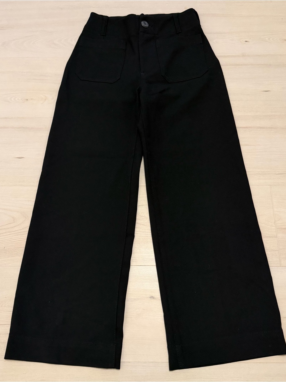 Maeve Black Wide-Leg Pants